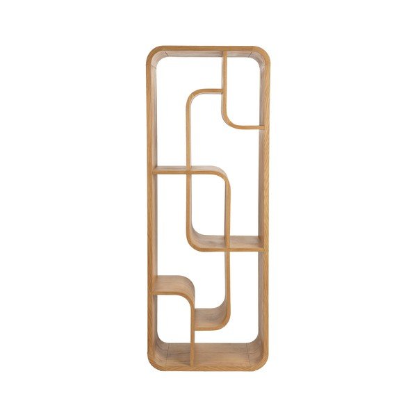 Knihovna z dubového dřeva v přírodní barvě 60x160x35 cm Seven – Zuiver-image-2