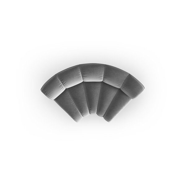 Světle šedý sametový modul pohovky (variabilní roh) Lupine – Micadoni -image-2