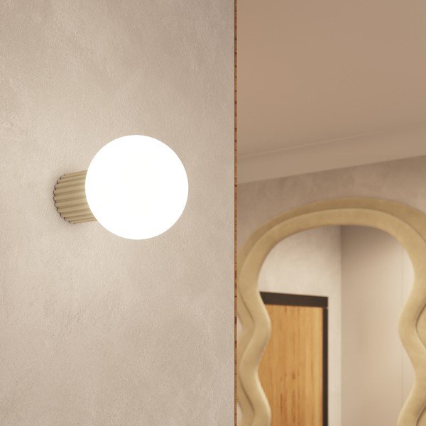 Krémové nástěnné svítidlo ø 12 cm Orbital – Sollux-image-1