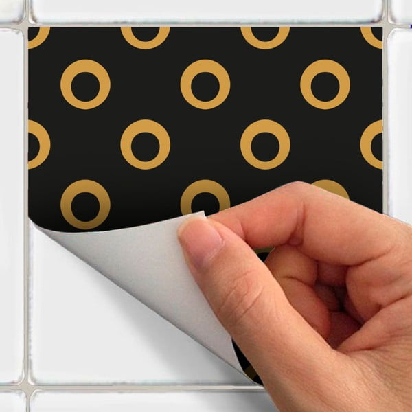 Sada 15 nástěnných samolepek Ambiance Wall Decals Azulejos Tiles San Juan, 10 x 10 cm-image-3