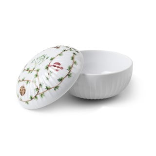 Bílá porcelánová vánoční dóza na cukrovinky Kähler Design Hammershøi