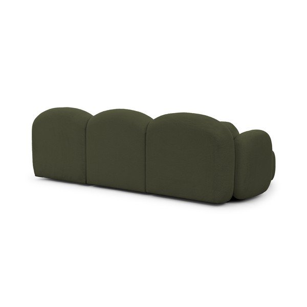 Zelená rohová pohovka z textilie bouclé (levý roh/s lenoškou) Orbit – Ropez-image-3