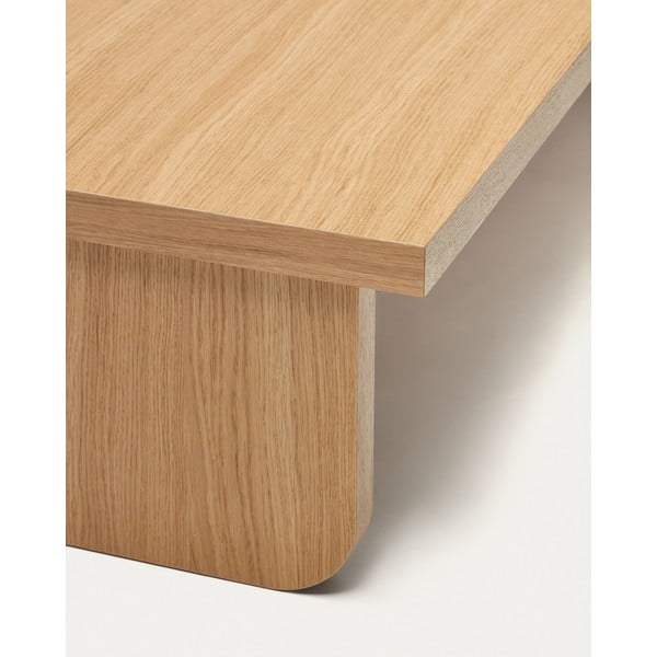 Konferenční stolek v dekoru dubu v přírodní barvě 75x140 cm Oaq – Kave Home-image-4