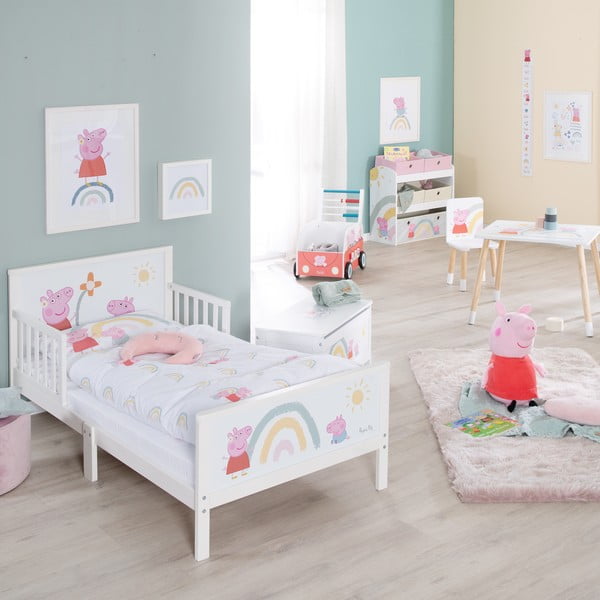 Bílá dětská postel 70x140 cm Peppa Pig – Roba-image-3