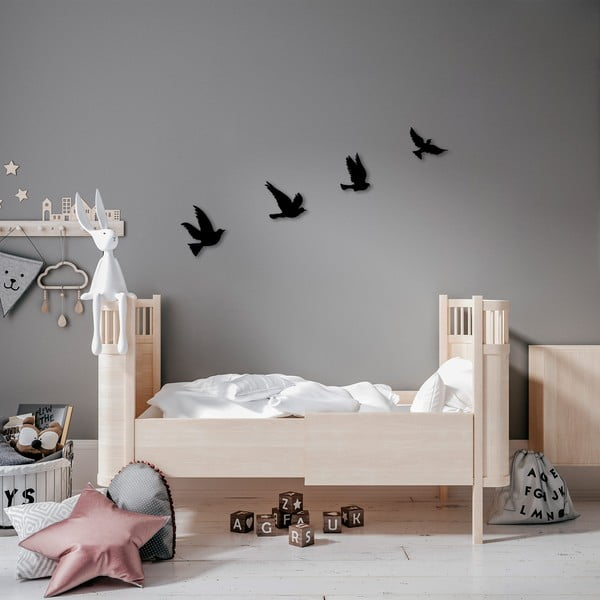 Kovové nástěnné dekorace v sadě 4 ks 18x20 cm Birds – Wallity-image-1