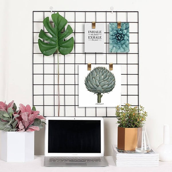 Černá kovová nástěnka Reminder, 60 x 60 cm-image-1