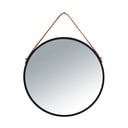 Černé závěsné zrcadlo Wenko Borrone, ø 40 cm
