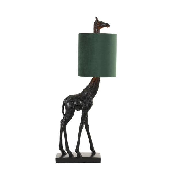 Tmavě zeleno-černá stolní lampa (výška 61 cm) Giraffe – Light & Living
