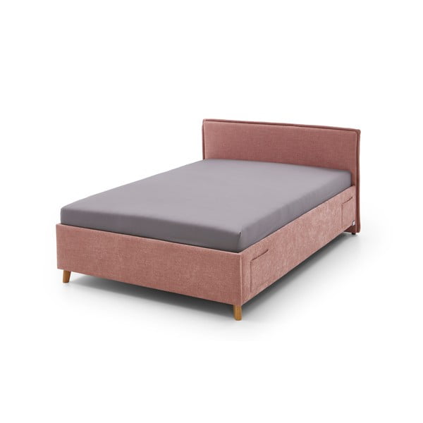 Růžová dětská postel s úložným prostorem 90x200 cm Fun – Meise Möbel
