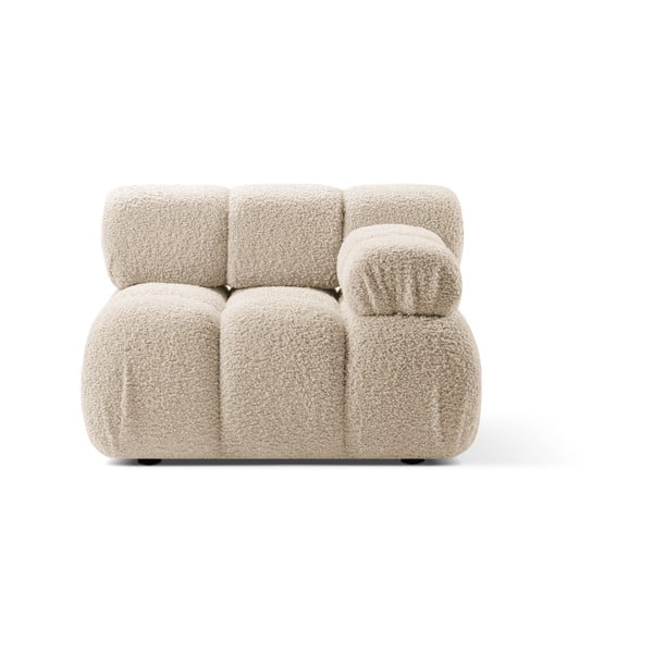 Béžový modul pohovky z textilie bouclé (pravý roh) Bellis – Micadoni Home