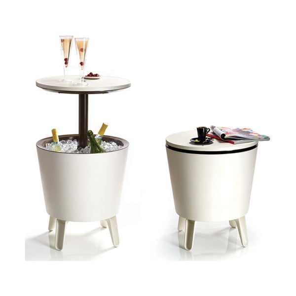 Plastový kulatý zahradní stolek se zásobníkem na led ø 49,5 cm Cool – Keter-image-2