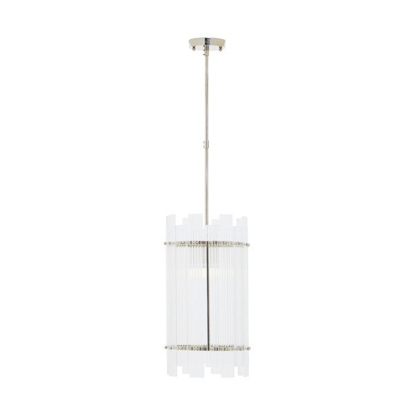Kovové závěsné svítidlo ve stříbrné barvě se skleněným stínidlem ø 27 cm Ritz – Premier Housewares-image-3