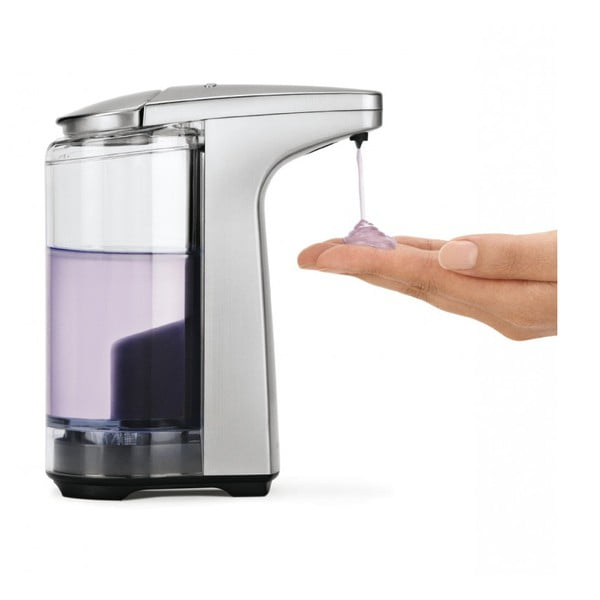 Šedý automatický kovový dávkovač mýdla 237 ml - simplehuman-image-3