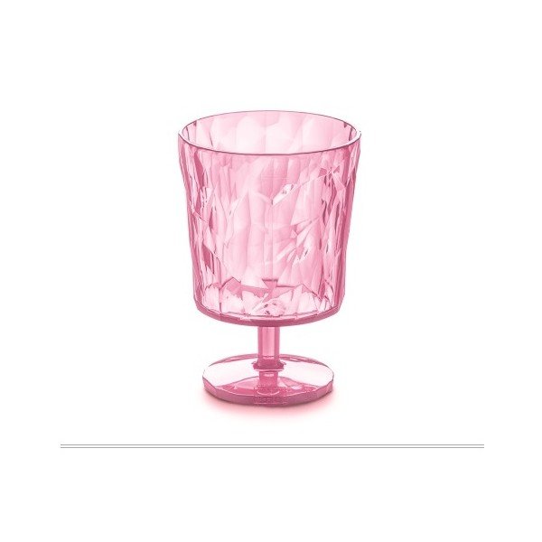 Růžová plastový pohár Tantitoni Crystal, 250 ml