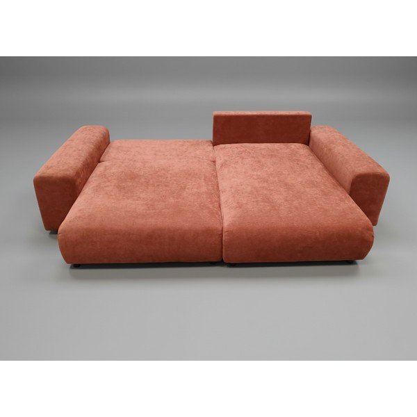 Rozkládací/s úložným prostorem rohová pohovka cihlová Luma - II. jakost – Ropez-image-3