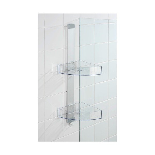 Rohová závěsná koupelnová polička Wenko Premium, 21 x 20 cm-image-1