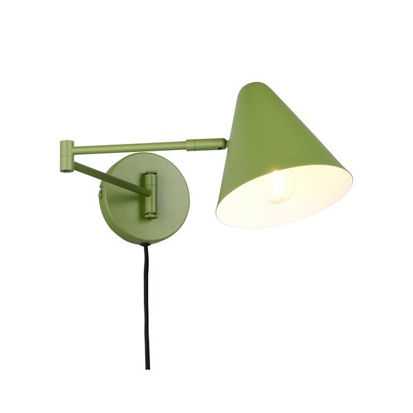 Zelené nástěnné svítidlo s ohybatelnou konstrukcí do zásuvky ø 15 cm Cosima – Trio-image-3