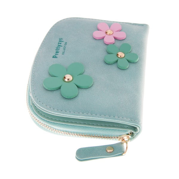 Malá peněženka Wild Flowers, zelená