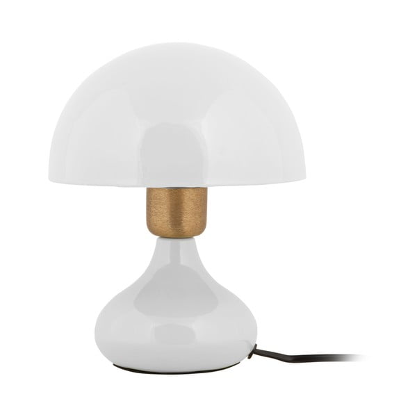 Bílá stolní lampa s kovovým stínidlem (výška 23 cm) Binc – Leitmotiv