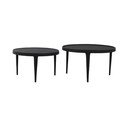 Černé kulaté konferenční stolky v sadě 2 ks ø 75 cm Tobias – Light & Living