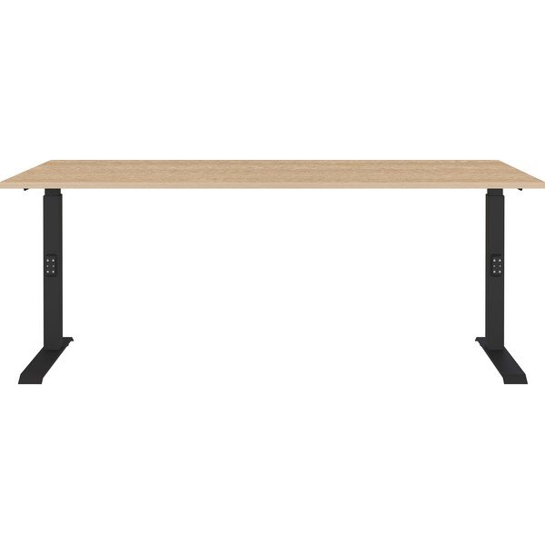 Polohovací pracovní stůl s deskou v dubovém dekoru 80x180 cm Lissabon – Germania-image-1