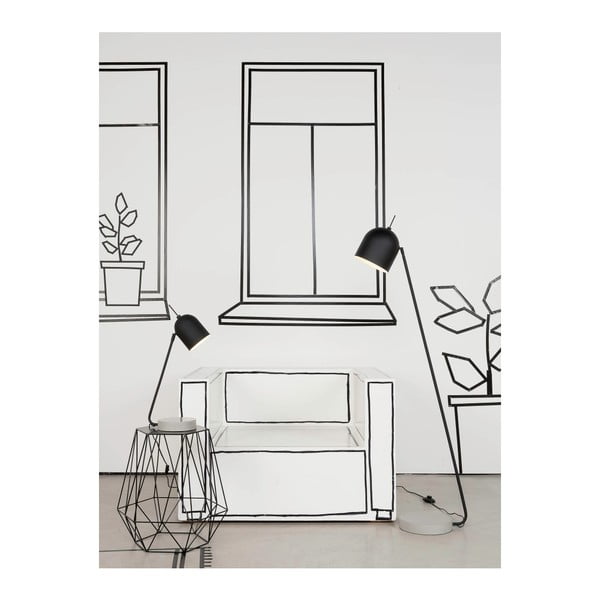 Černo-šedá stolní lampa s kovovým stínidlem (výška 57 cm) Madrid – it's about RoMi-image-3