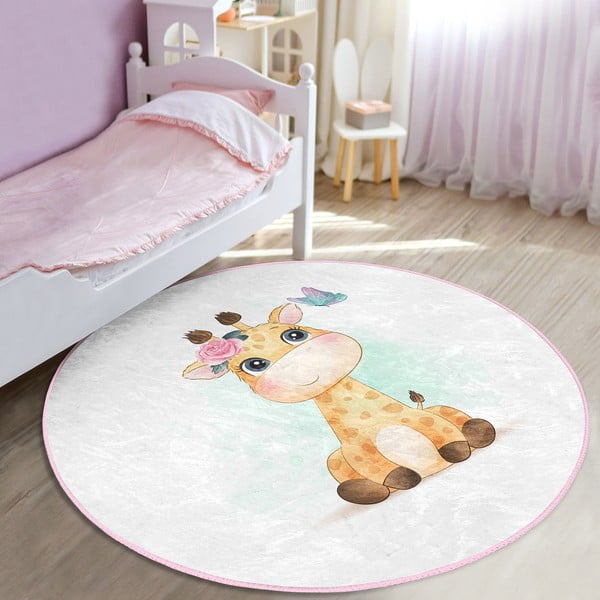 Bílý dětský koberec ø 100 cm Comfort – Mila Home-image-1