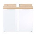 Bílá skříňka pod umyvadlo v dekoru dubu 70x58 cm Pescara – Germania
