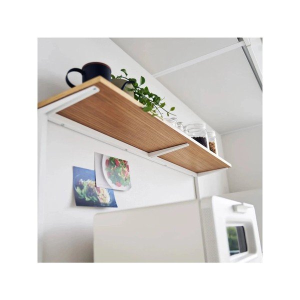 Bílá/v přírodní barvě dřevěná přídavná polička 28,5x8,5 cm Tower – YAMAZAKI-image-3