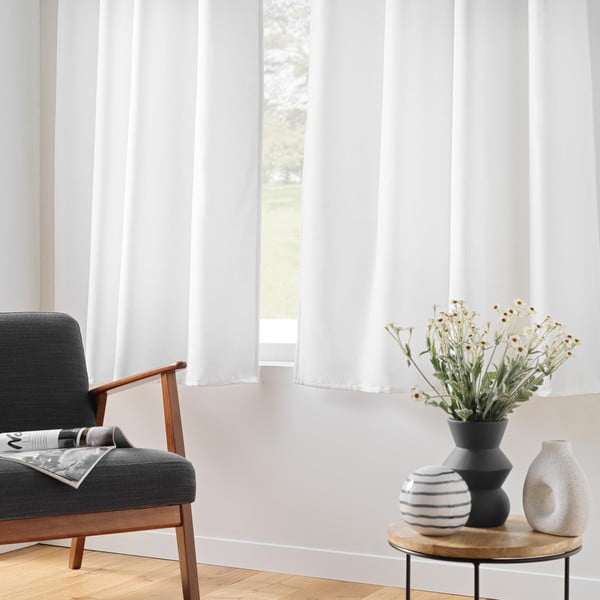 Bílý termo závěs z mikrovlákna 135x180 cm Micropolar – douceur d'intérieur-image-1