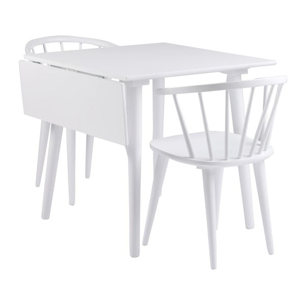 Bílá jídelní židle ze dřeva kaučukovníku Rowico Carmen-image-3