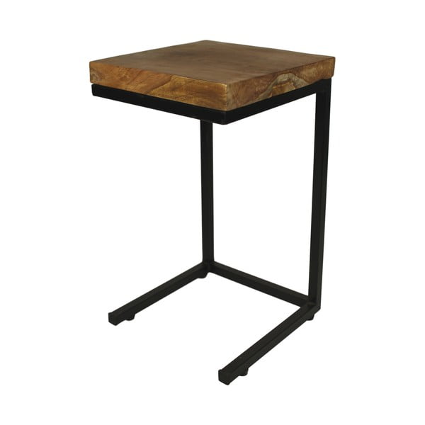 Odkládací stolek z teakového dřeva HSM Collection Pipe, 30 x 30 cm