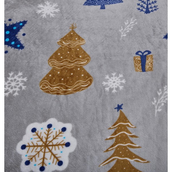 Šedé povlečení na jednolůžko z mikroplyše 140x200 cm Natale – My House-image-4
