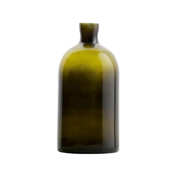 Tmavě zelená skleněná váza BePureHome Chemistry, výška 30 cm