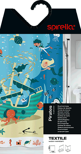 Sprchový závěs 180x200 cm Pirates – Spirella-image-1