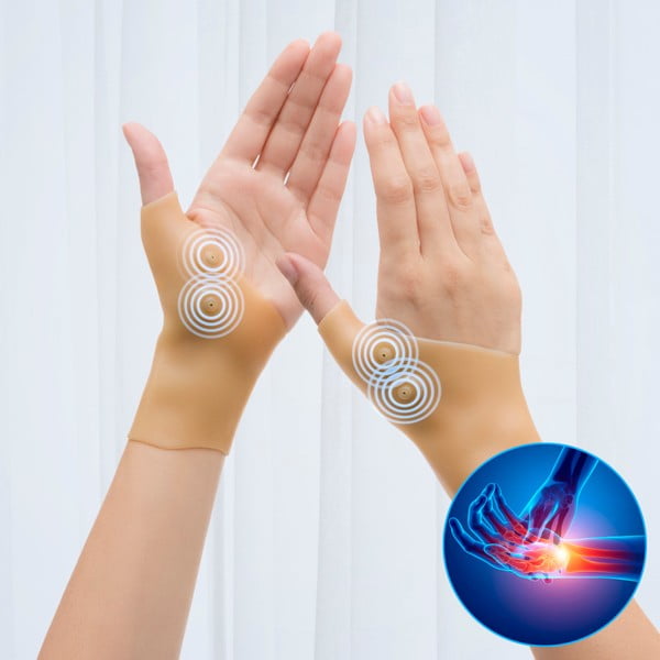 Sada 2 kompresních bandáží na zápěstí s magnetickými body InnovaGoods