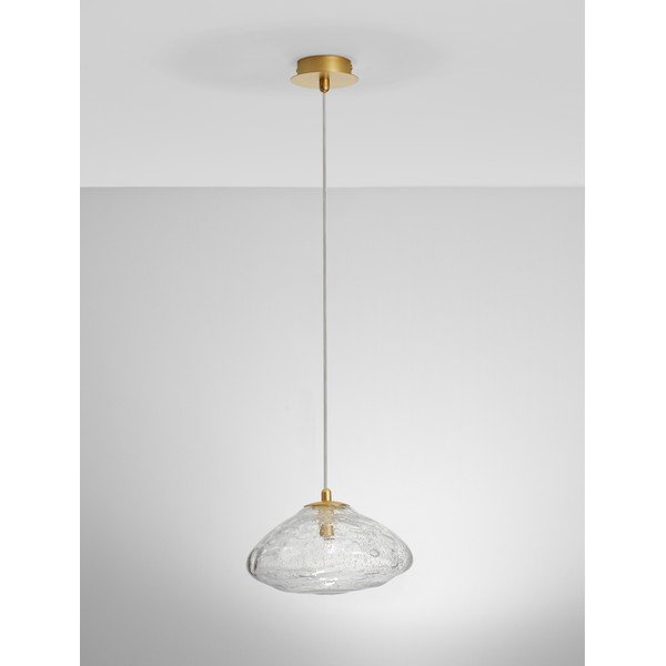 Skleněné závěsné svítidlo v mosazné barvě ø 26 cm King – Nova Luce-image-3