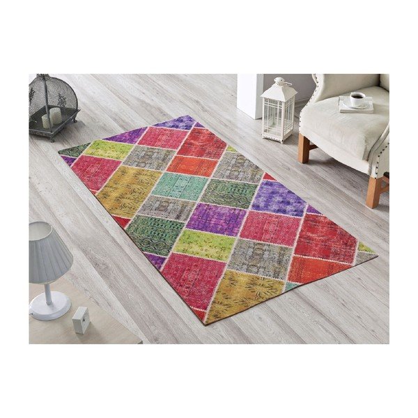 Koberec Lucky Patchwork, 80x140 cm