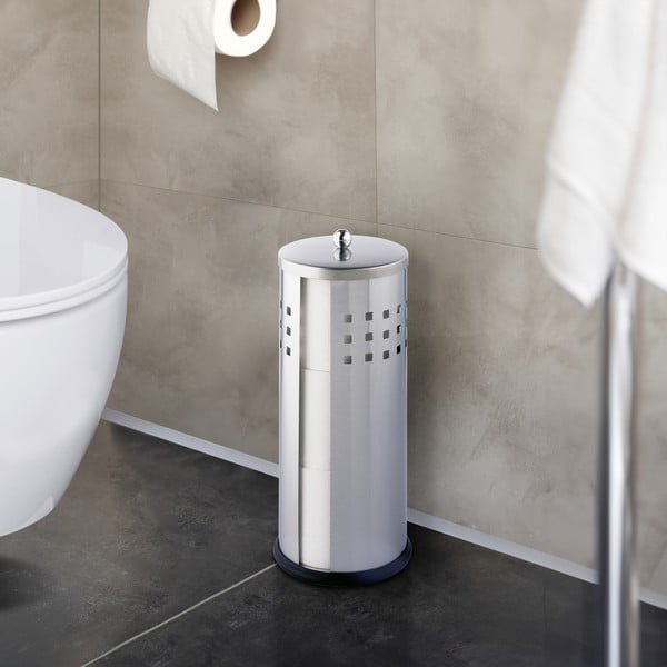 Stojan na toaletní papír ve stříbrné barvě Wenko Ancona Matt-image-1