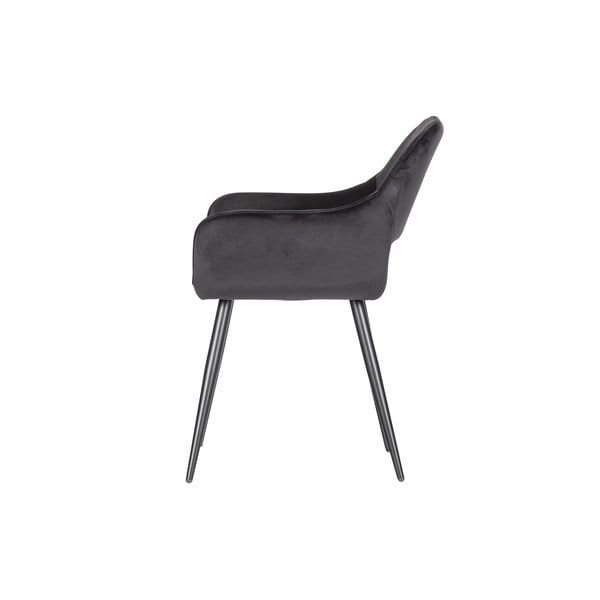 Černá čalouněná jídelní křesla v sadě 2 ks s područkami Jelle – WOOOD-image-3