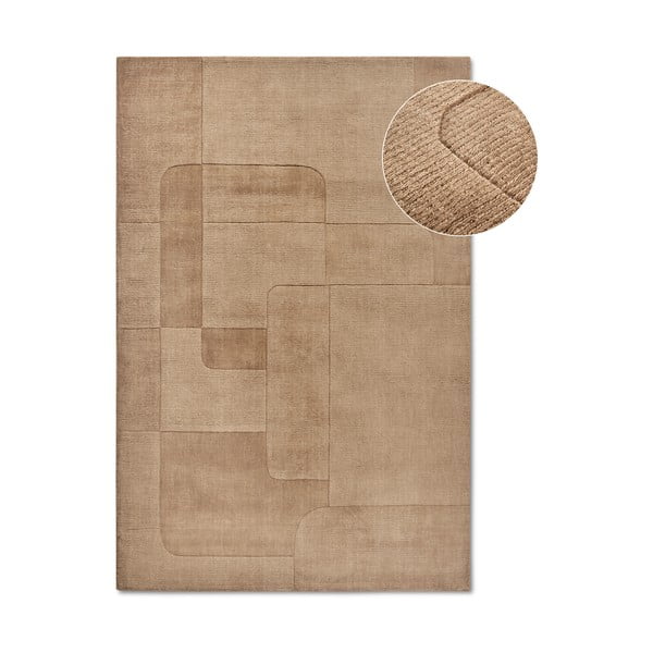 Béžový ručně tkaný vlněný koberec 80x150 cm Charlotte – Villeroy&Boch