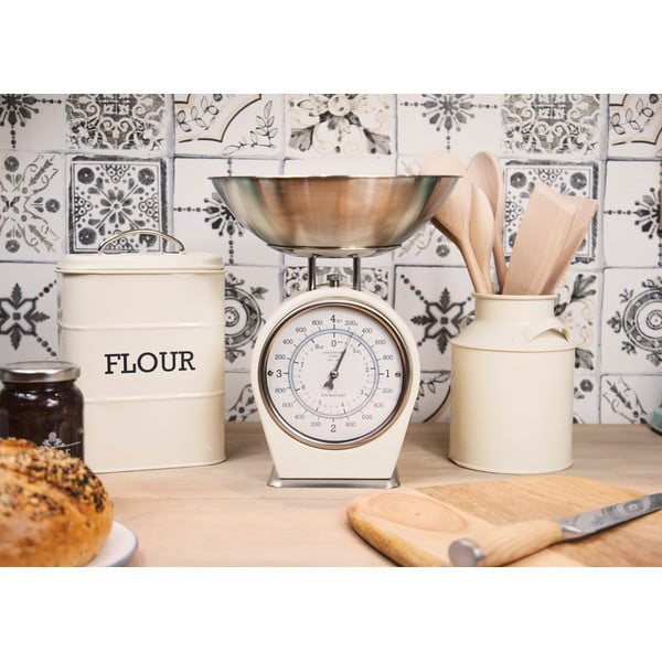 Krémová kuchyňská váha Kitchen Craft Living Nostalgia, nosnost 4 kg-image-1