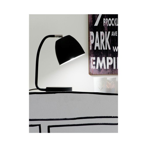 Černá stolní lampa s kovovým stínidlem (výška 28 cm) Newport – it's about RoMi-image-1