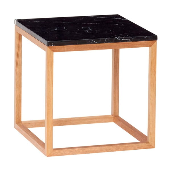 Dubový odkládací stolek s černou deskou Hübsch Albert