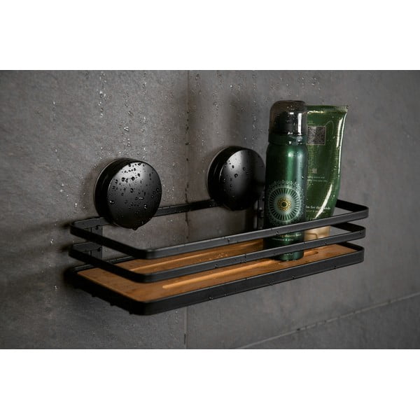 Černá koupelnová police Wenko Alba-image-3