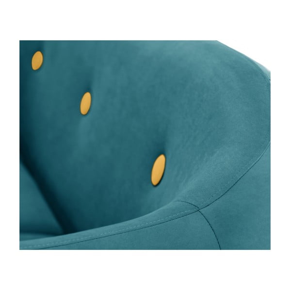 Tyrkysově modrá rohová trojmístná pohovka Scandi by Stella Cadente Maison, pravý roh-image-3