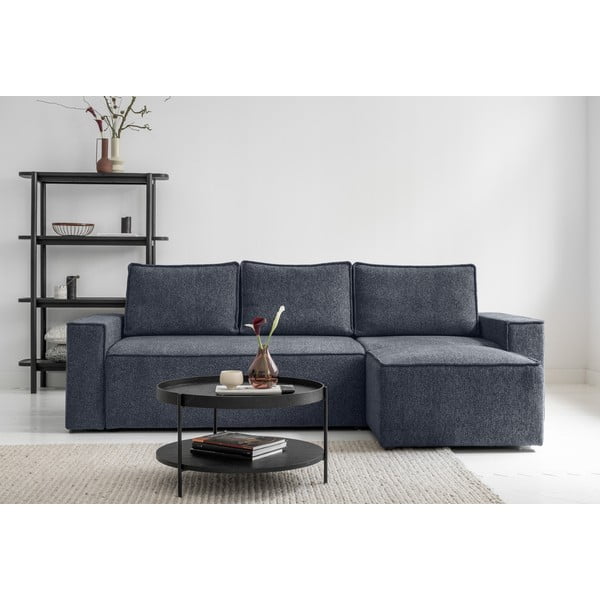 Tmavě modrá rozkládací rohová pohovka (variabilní) Brave Dave – Miuform-image-3