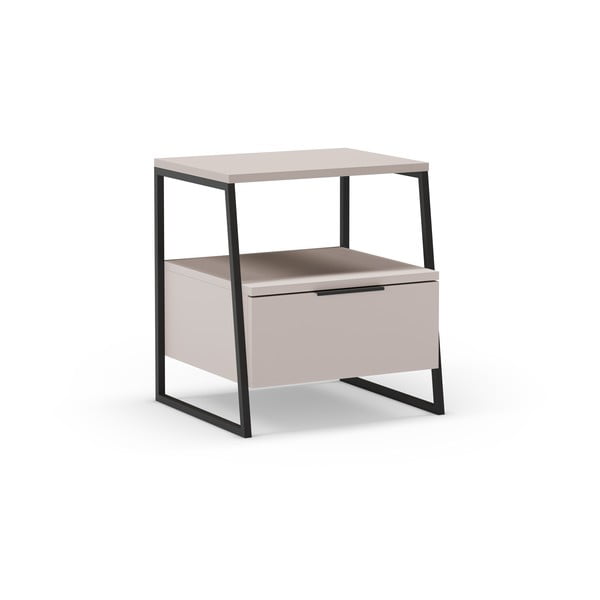 Krémový noční stolek Velia – Marckeric-image-3