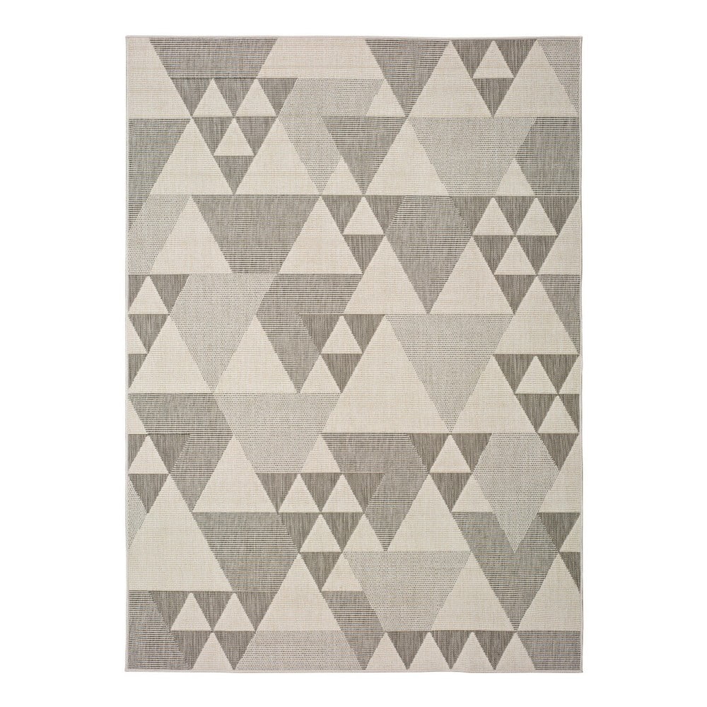 Béžový venkovní koberec Universal Clhoe Triangles, 80 x 150 cm