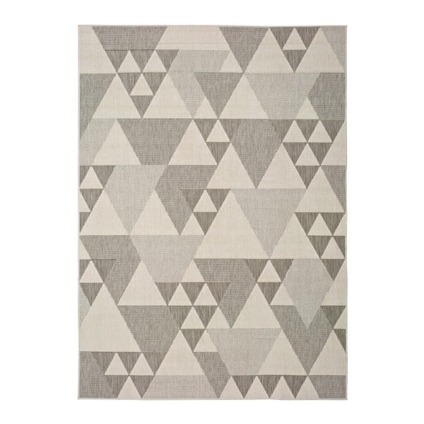 Béžový venkovní koberec Universal Clhoe Triangles, 80 x 150 cm